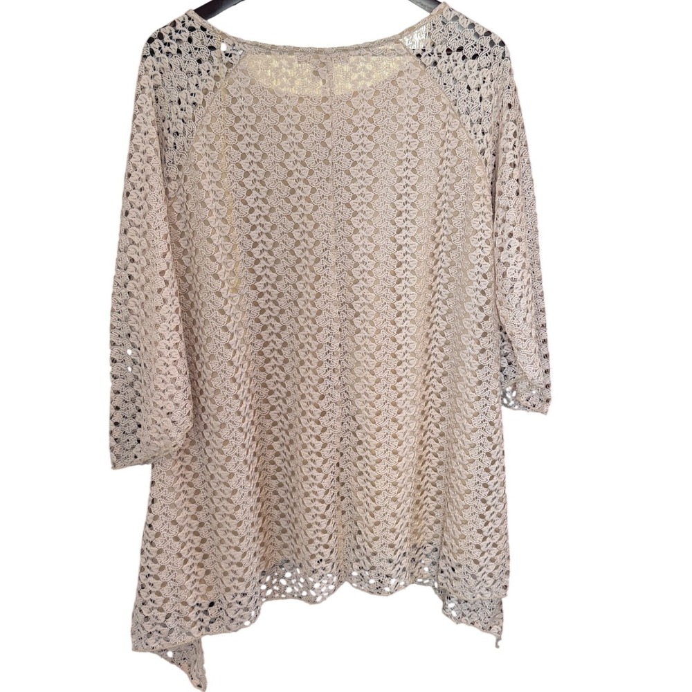 ROMANTIC Lace Crochet Tunic Top Bohemian, elegant, festival cottagecore - Picture 4 of 9